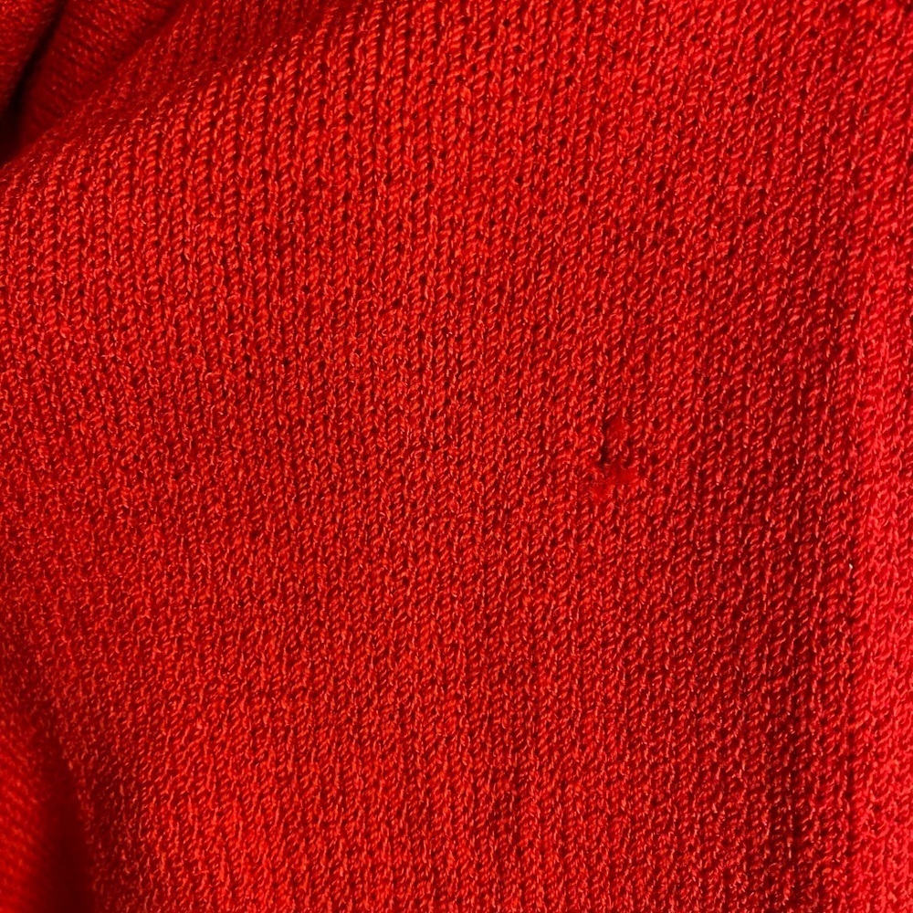 St John Collection 2 Piece Red Maxi Skirt Knit Suit W Gold Branded Buttons S/M - Picture 14 of 16
